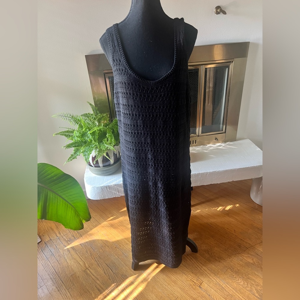 Old Navy Black Crochet Maxi Dress